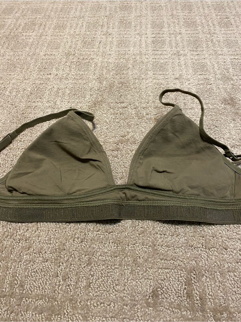 {Calvin Klein} Cotton Sport Bra | Olive Green ~ Size Small - Picture 6 of 15